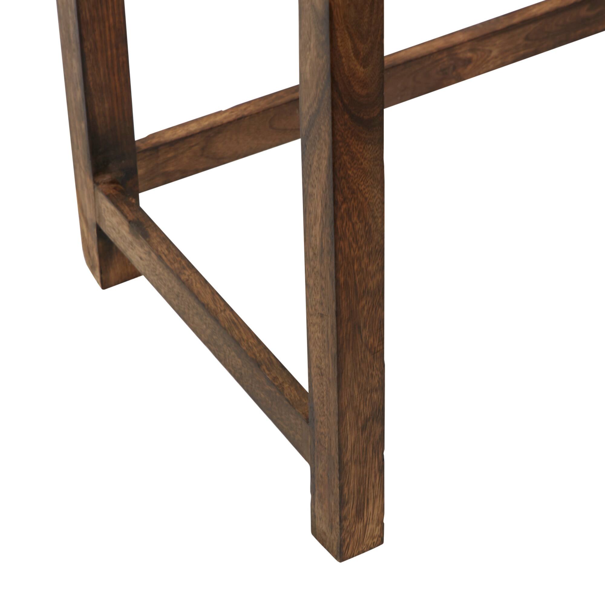 24" Brown Mango Wood Eclectic Accent Table